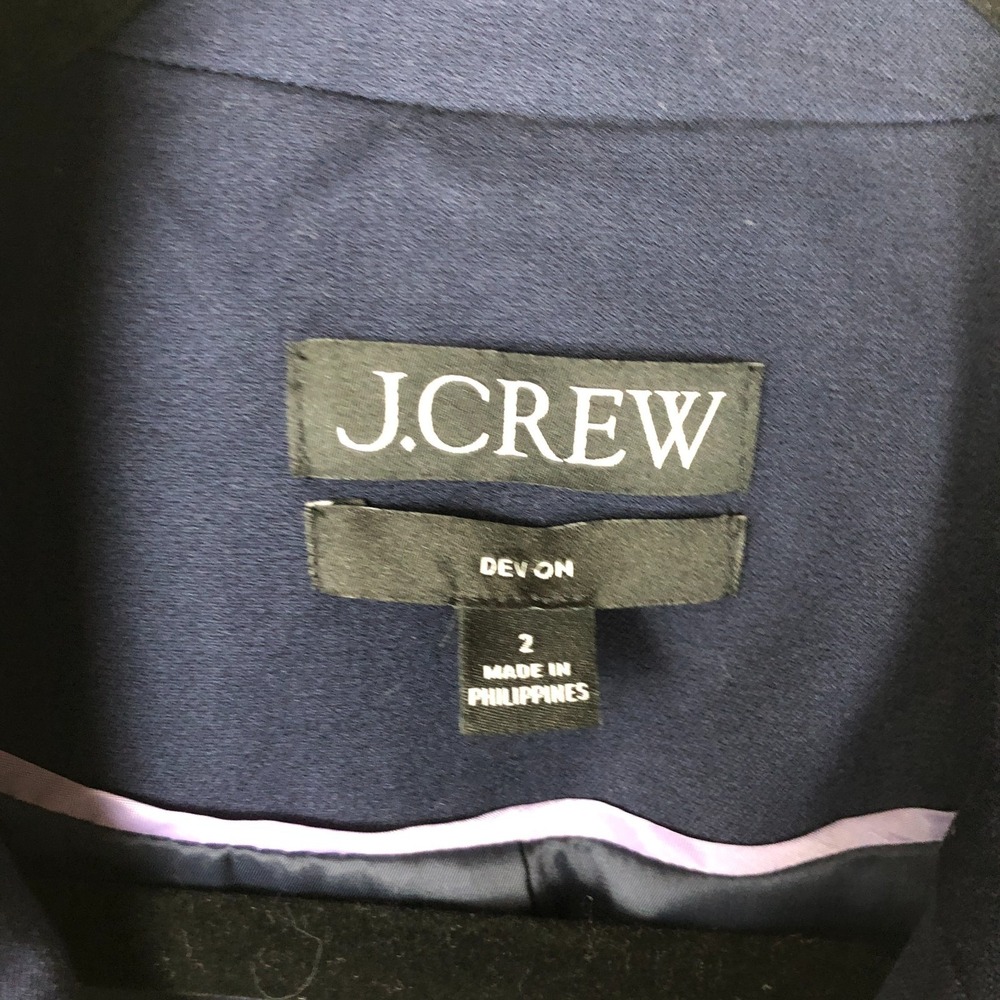 J. Crew Womens Devon Blazer Size 2 Navy Nautical Yacht Coastal Business - Picture 6 of 11